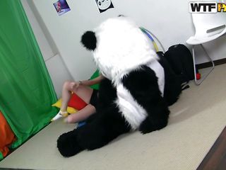 flexible slut getting panda's hard cock