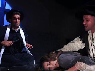 theatrical performance turned into a hardcore gangbang