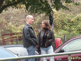 german stepmom picked up for outdoor sex